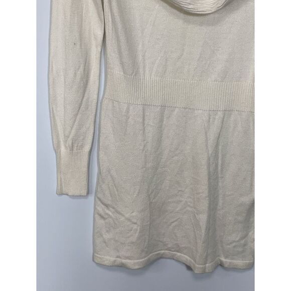 Caché Womens Sweater Long Cowl Neck Ivory Medium - Picture 2 of 7